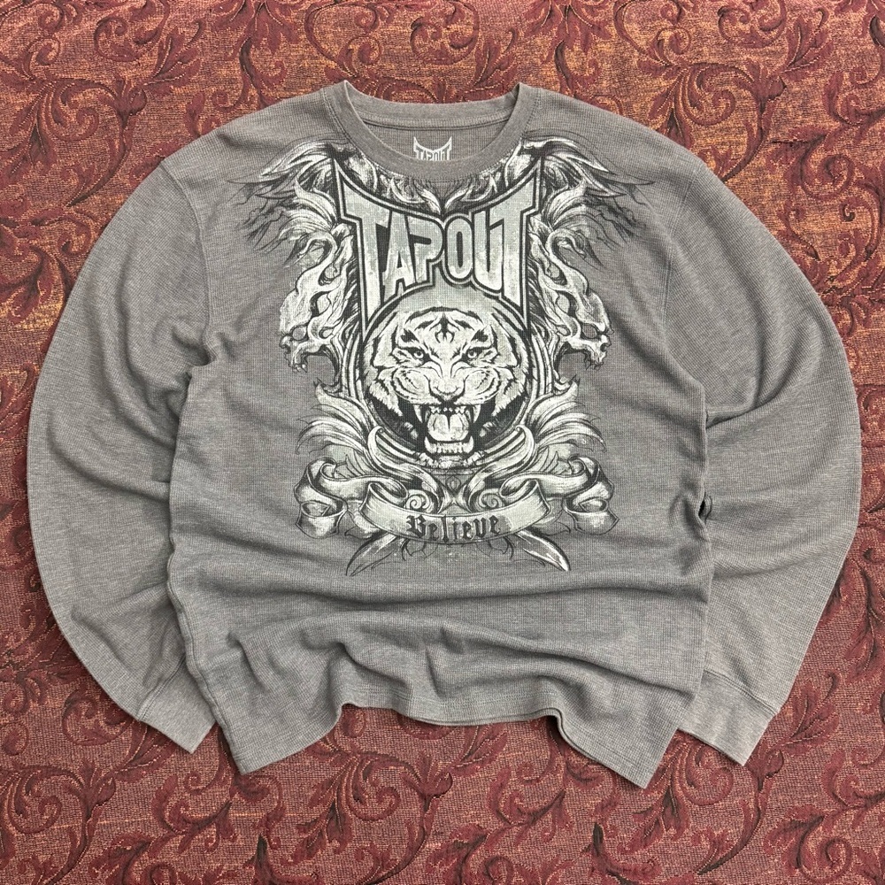 Y2K Tapout Tiger Graphic Thermal Long Sleeve